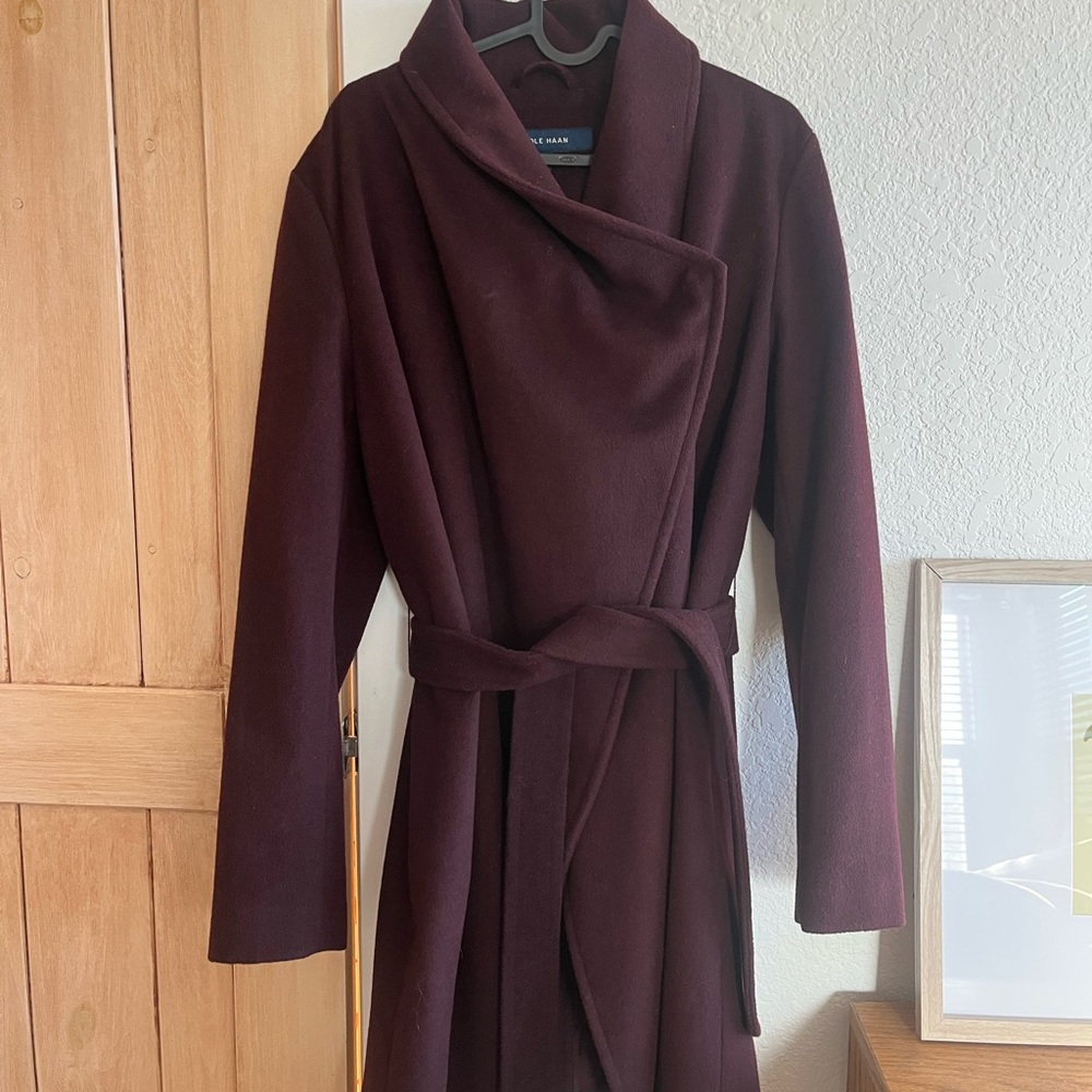 Cole Haan Women's Rich Plum Trench Coat
